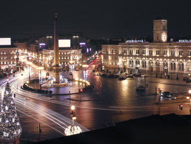 Новогодний вечерний Петербург