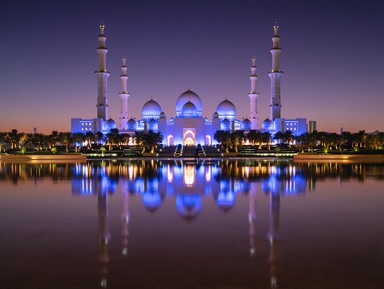Магия вечернего Абу-Даби (из Дубая)