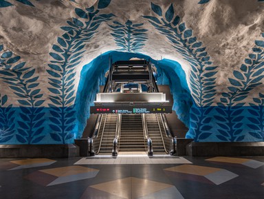 Стокгольмское метро – волшебная подземная пещера!