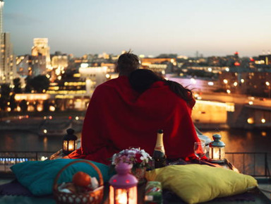 Романтическое свидание на крыше Казани