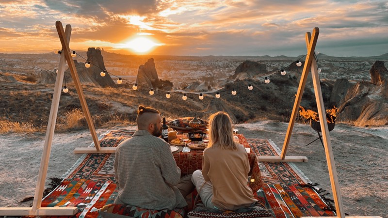 Пикник на закате в Каппадокии